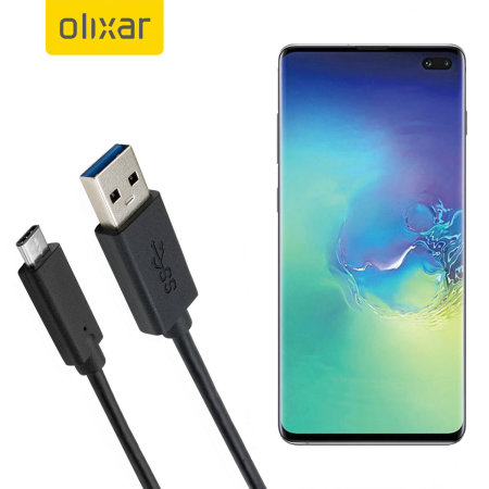 Olixar USB-C Samsung Galaxy S10 Plus Charging Cable - Black 1m