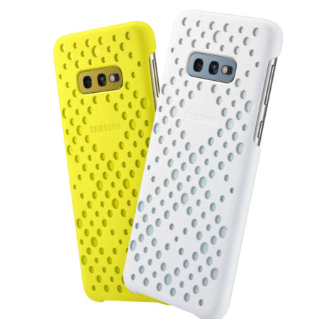 Offizielle Samsung Galaxy S10e Pattern Cases-Weiß und Gelb (2er Pack)