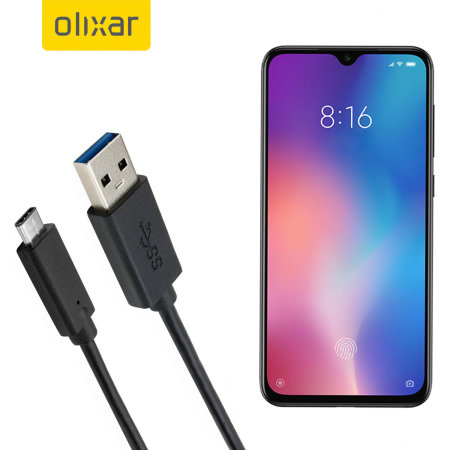 Olixar USB-C Xiaomi Mi 9 Charging Cable - Black 1m
