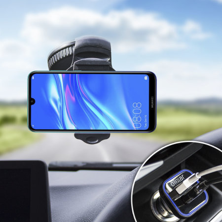 Support voiture Huawei Y7 Pro 2019 & chargeur – Pack Olixar DriveTime