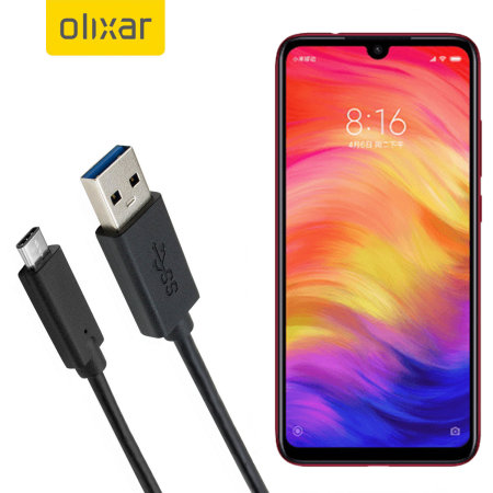 Cable USB-C + Chargeur Secteur Noir pour Xiaomi REDMI NOTE 8 PRO / NOTE 7  PRO 