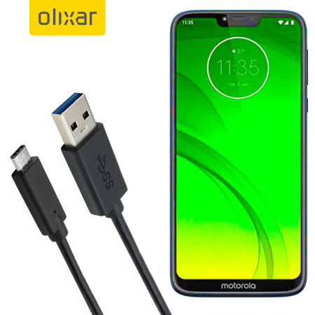 Bemærk forkæle rulletrappe Olixar USB-C Motorola Moto G7 Power Charging Cable - Black 1m
