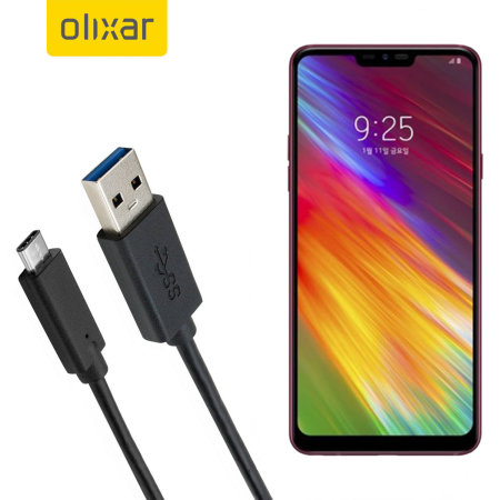 Olixar USB-C LG Q9 Charging Cable - Black 1m