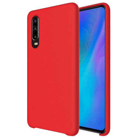 Olixar Soft Silicone Huawei P30 kotelo - Punainen