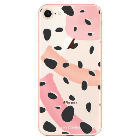 LoveCases iPhone 7 Abstract Polka Case - Clear Multi