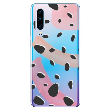 LoveCases Huawei P30 Gel Case - Abstract Polka Dots