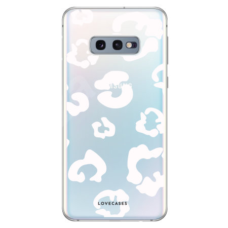 LoveCases Samsung S10e Leopard Print Case - Clear White