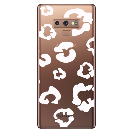 LoveCases Samsung Note 9 Leopard Print Case - Clear White