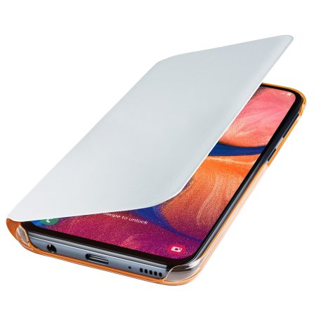 Officieel Samsung Galaxy A20e Wallet Flip Cover Case - Wit