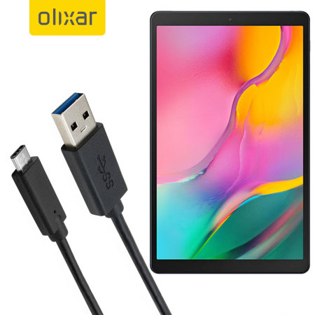 Olixar USB-C Samsung Galaxy Tab 10.1 2019 Charging Cable - Black 1m