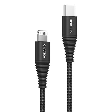 Vokamo USB-C to Lighting 1.2m Cable (MFI) - Black