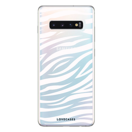 Funda Samsung Galaxy S10 Plus LoveCases Zebra - Blanca / Transparente