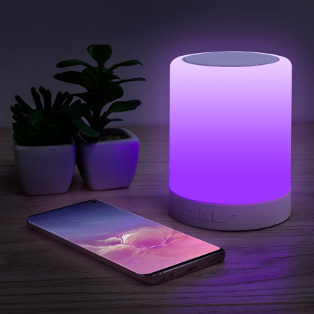 Best Gift for Kids Party Ruoi Touch Sensor LED Bedside Lamp Night Lights Bluetooth Speaker MP3 Music Player Wireless Speakers with Alarm Clock Bedroom Dimmable Warm Light & Color Changing 