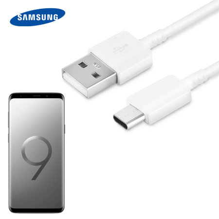 Official Samsung USB-C Galaxy S9 Plus Fast Charging Cable- White- 1.2m