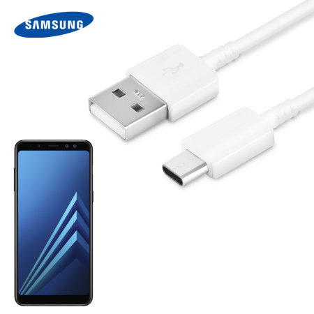 الرسمي Samsung USB -C Galaxy A8 2018 كابل الشحن السريع - أبيض