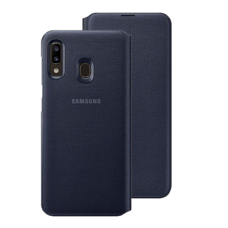 Funda Samsung Galaxy A20 Oficial Wallet Flip Cover - Negra