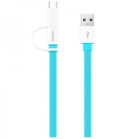Huawei 2-in-1 Micro USB & USB-C 1.5M Charging Cable - Blue