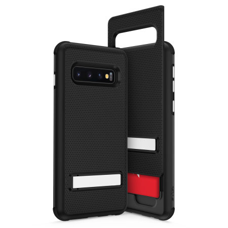 Zizo Phase Series Samsung Galaxy S10 Cover With Hidden Wallet - Black