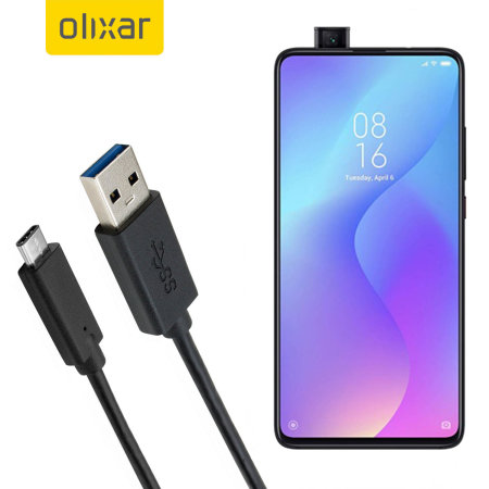 Olixar USB-C Xiaomi Mi 9T Charging Cable - Black 1m