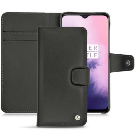 Noreve Tradition B OnePlus 7 Leather Wallet Case - Black