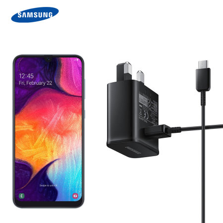 Official Samsung Galaxy A50 USB-C Fast Charger Cable - Black