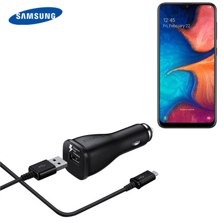Official Samsung Galaxy A20 USB-C Fast Car Charger Cable - Single