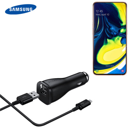 Officiële Samsung Galaxy A80 Autolader met USB-C-kabel