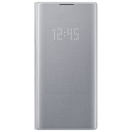 Offizielle Samsung Galaxy Note 10 Plus Hülle LED View Cover - Silber