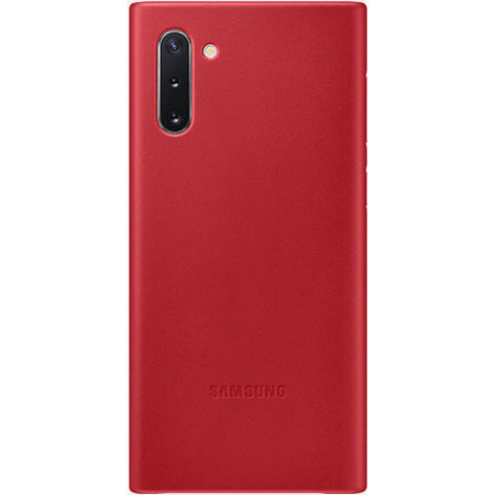 Official Samsung Galaxy Note 10 Leather Cover Case - Red