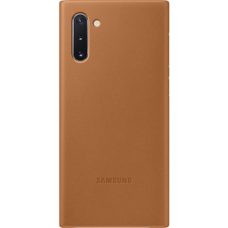 Official Samsung Galaxy Note 10 Leather Cover Case - Camel