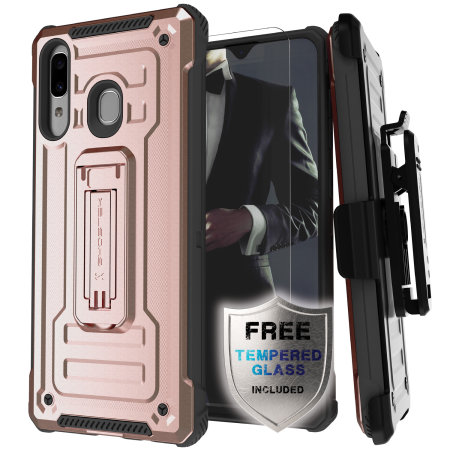 Ghostek Iron Armor 2 Samsung A50 Case & Screen Protector - Rose Gold
