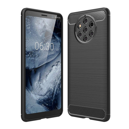 Olixar Nokia 9 Pureview Carbon Fibre Protective Case - Black