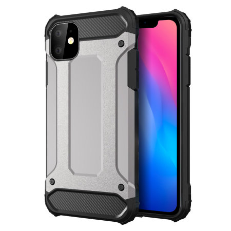 Olixar Delta Armour Protective iPhone 11 Case - Silver