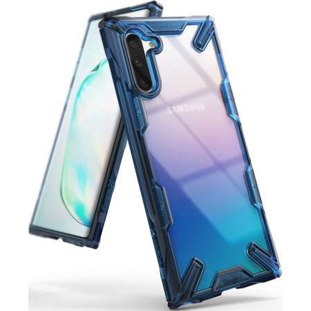 Coque Samsung Galaxy Note 10 Ringke Fusion X – Bleu espace