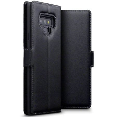 Olixar Leather-Style Low Profile Samsung Note 9 Wallet Case - Black