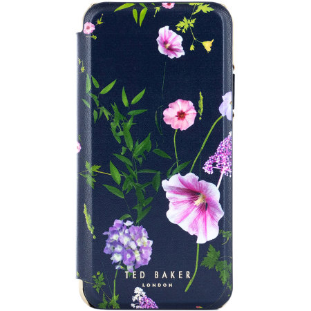 Coque iPhone 11 Pro Ted Baker Folio Haie fleurie – Violet nuit