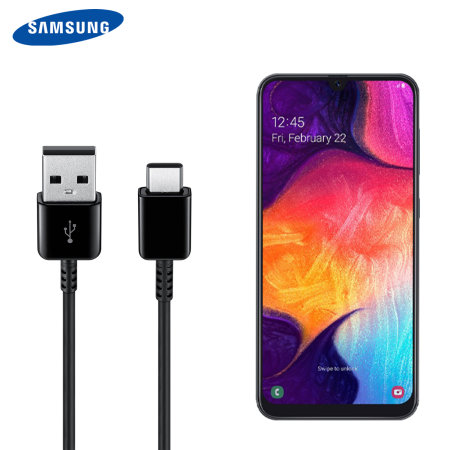 Official Samsung Galaxy A50 USB-C Charging & Sync Cable - Black - 1.5m