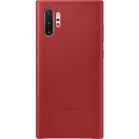 Official Samsung Galaxy Note 10 Plus 5G Leather Cover Case - Red
