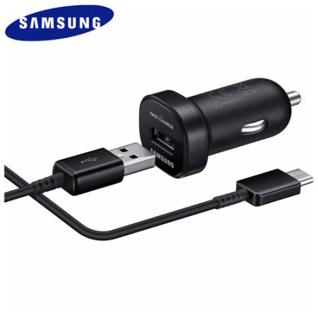 Official Samsung Note 10 USB-C Mini Car Adaptive Fast Charger - Black
