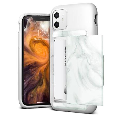 VRS Design Damda Glide Shield iPhone 11 Case - White Marble
