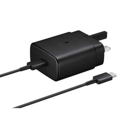 Official Samsung Black 45W Super Super Fast Charger and USB-C to USB-C Cable