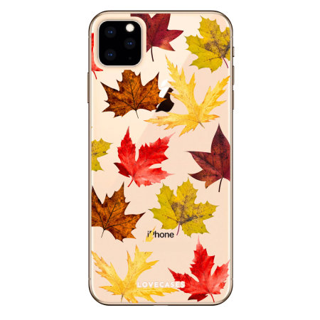 Coque iPhone 11 Pro Max LoveCases Feuilles d'automne – Transparent