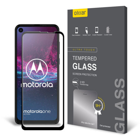 Olixar Motorola One Action Tempered Glass Screen Protector