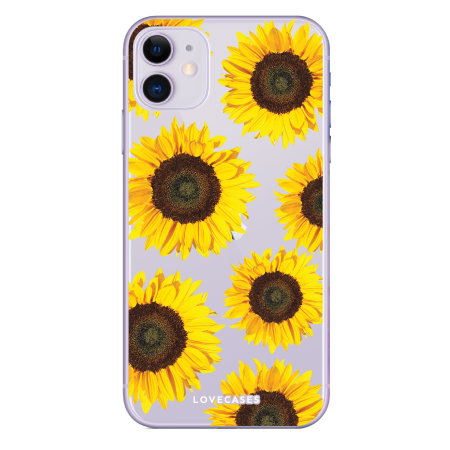 LoveCases iPhone 11 auringonkukka puhelinkotelo - kirkas keltainen