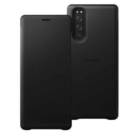 Official Sony Xperia 5 Style Leather Cover Case - Black