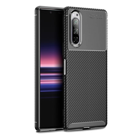 Black Carbon Fibre Style Case for Sony Xperia 5 III