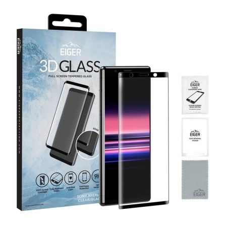 Protection d'écran Sony Xperia 5 Eiger 3D en verre trempé – Noir
