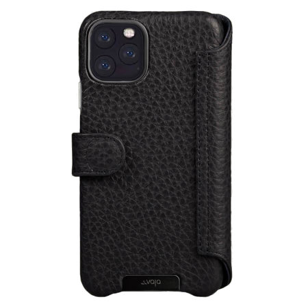 Vaja iPhone 11 Pro Max Premium Leather Wallet Case - Black