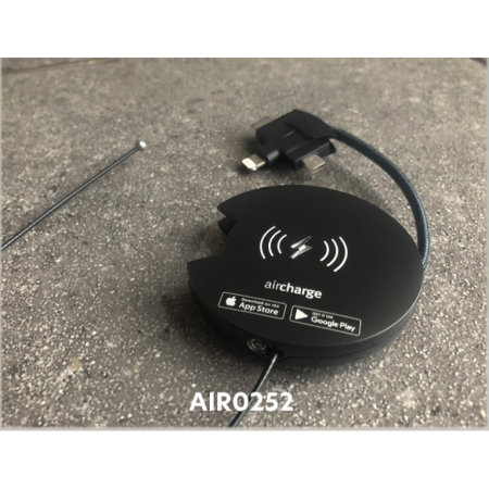 Aircharge Lightning/Micro USB/USB-C Wireless Charging Adapter - Black