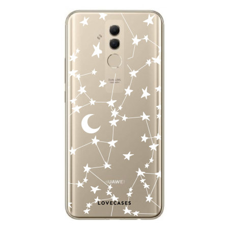 LoveCases Huawei Mate 20 Lite Gel Case - White Stars And Moons